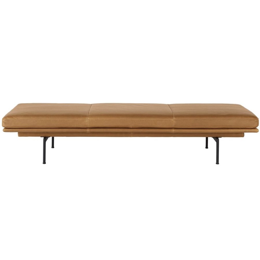 Mobler Muuto Schaslonger & Dagbaddar | Outline Dagbadd, Cognac/ Black