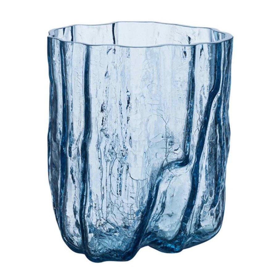 Inredning Kosta Boda Vaser | Crackle Vas Cirkulart Glas, 27 Cm