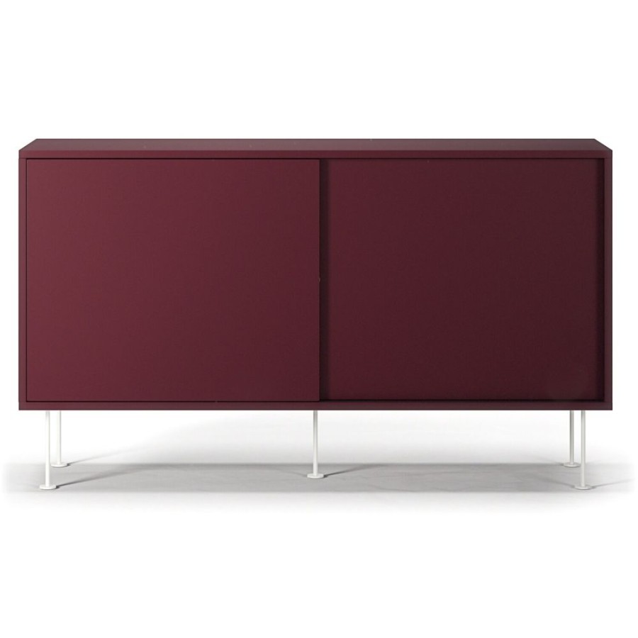 Mobler Decotique Sideboards | Vogue Sidobord Med Ben 136 Cm, Burgundy / Vit