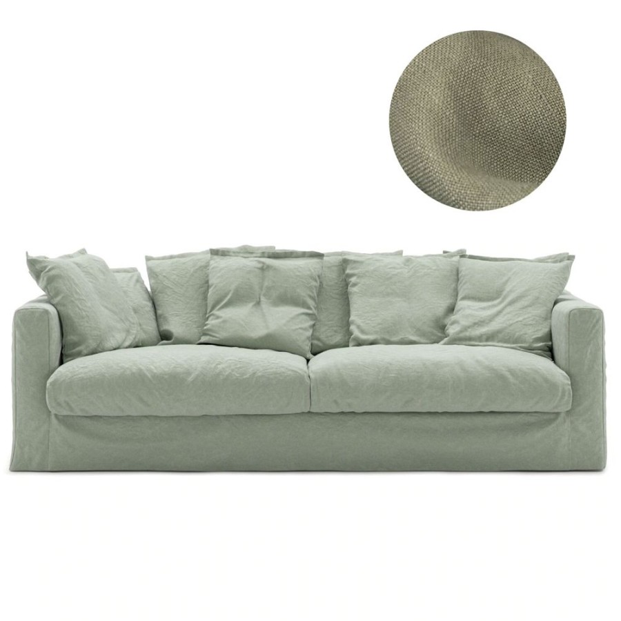 Mobler Decotique Kladslar | Le Grand Air Kladsel 3-Sits Linne, Green Pear