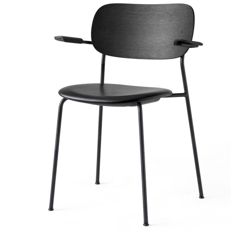 Mobler Audo Copenhagen Matstolar | Co Karmstol Svart Stal, Dakar 0842/Black Oak