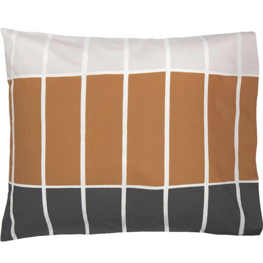 Textil Marimekko Orngott | Tiiliskivi Orngott 50X60 Cm, Beige / Charcoal / Morkbrun