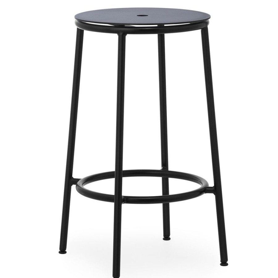 Mobler Normann Copenhagen Barstolar | Circa Barstol 65 Cm, Svart Aluminium