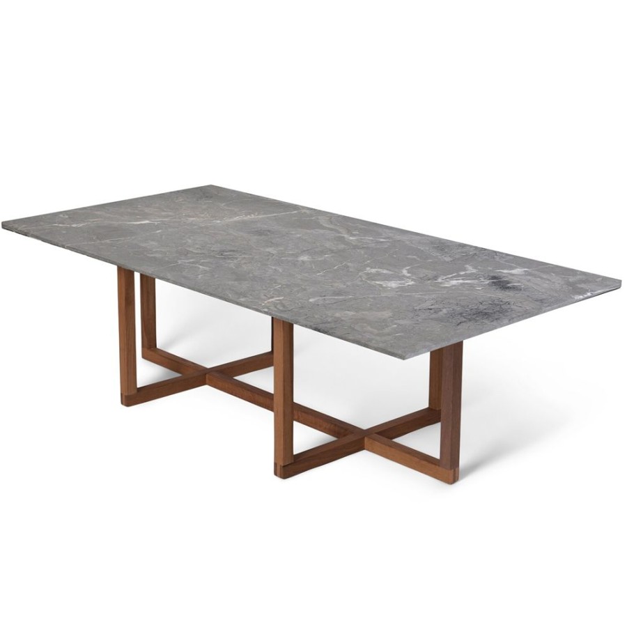 Mobler OX Denmarq Soffbord | Ninety Large Soffbord 140X70X40 Cm, Smoked Oak/Grey Marble