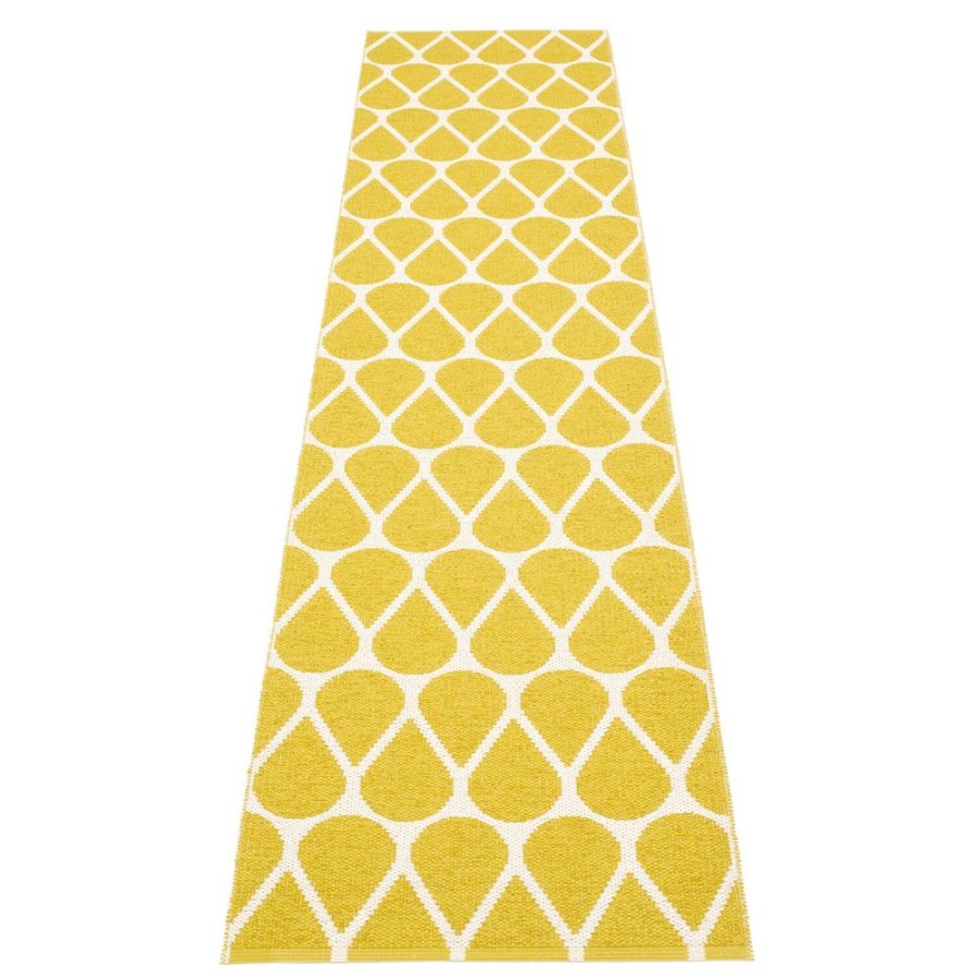 Mattor Pappelina Plastmattor | Otis Matta 70X320 Cm, Mustard/Vanilla