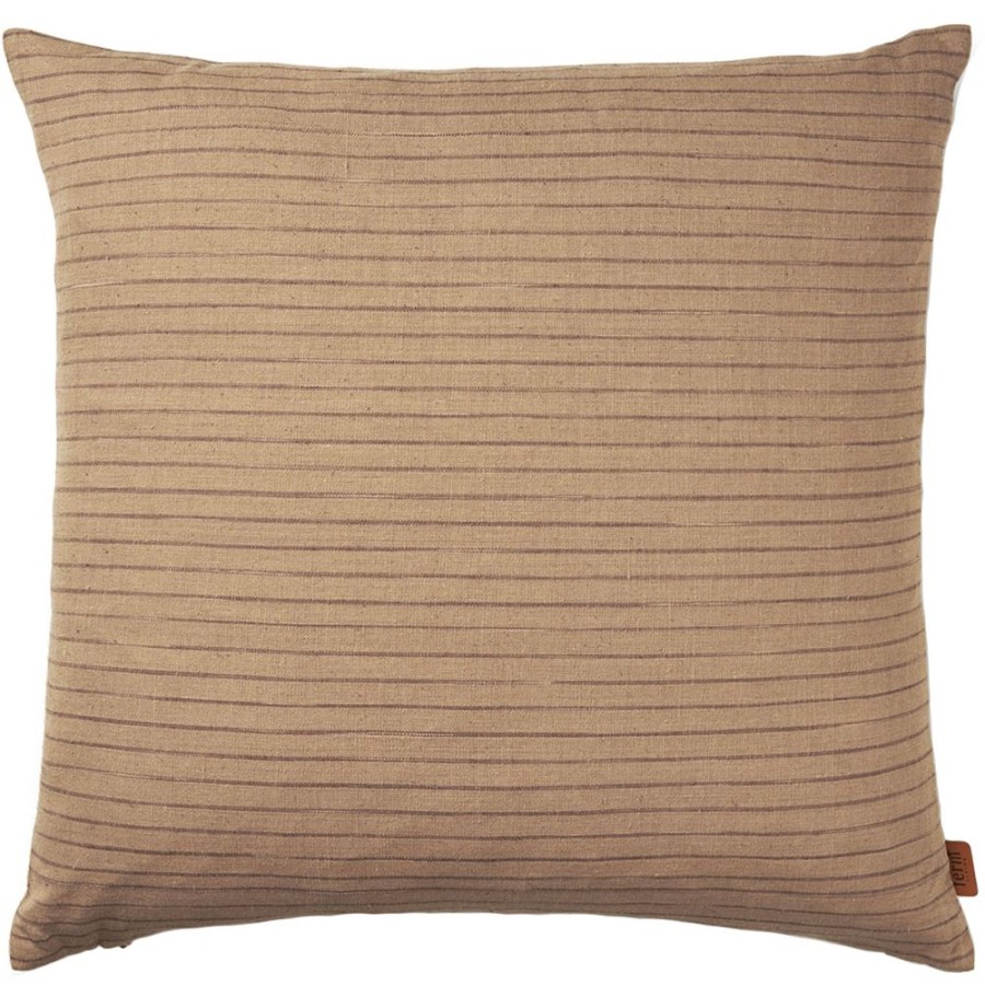 Textil Ferm Living Prydnadskuddar & Kuddfodral | Brown Kuddfodral Stripe 50X50 Cm