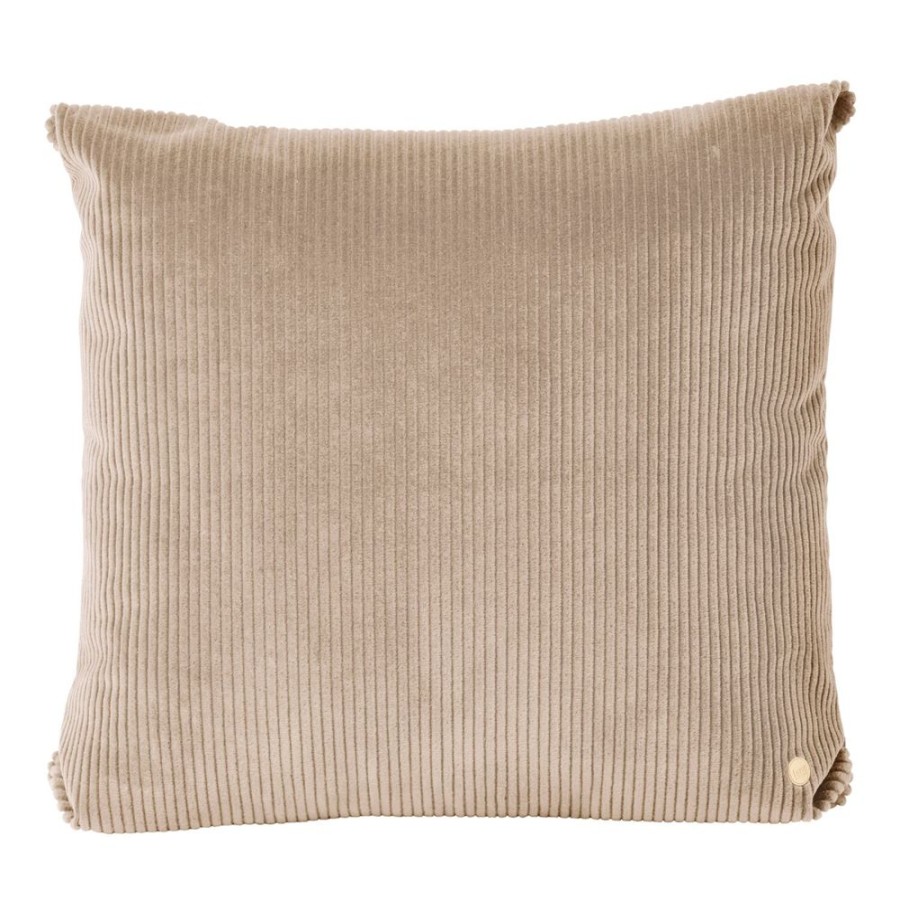 Textil Ferm Living Prydnadskuddar & Kuddfodral | Corduroy Kudde 45X45Cm, Beige