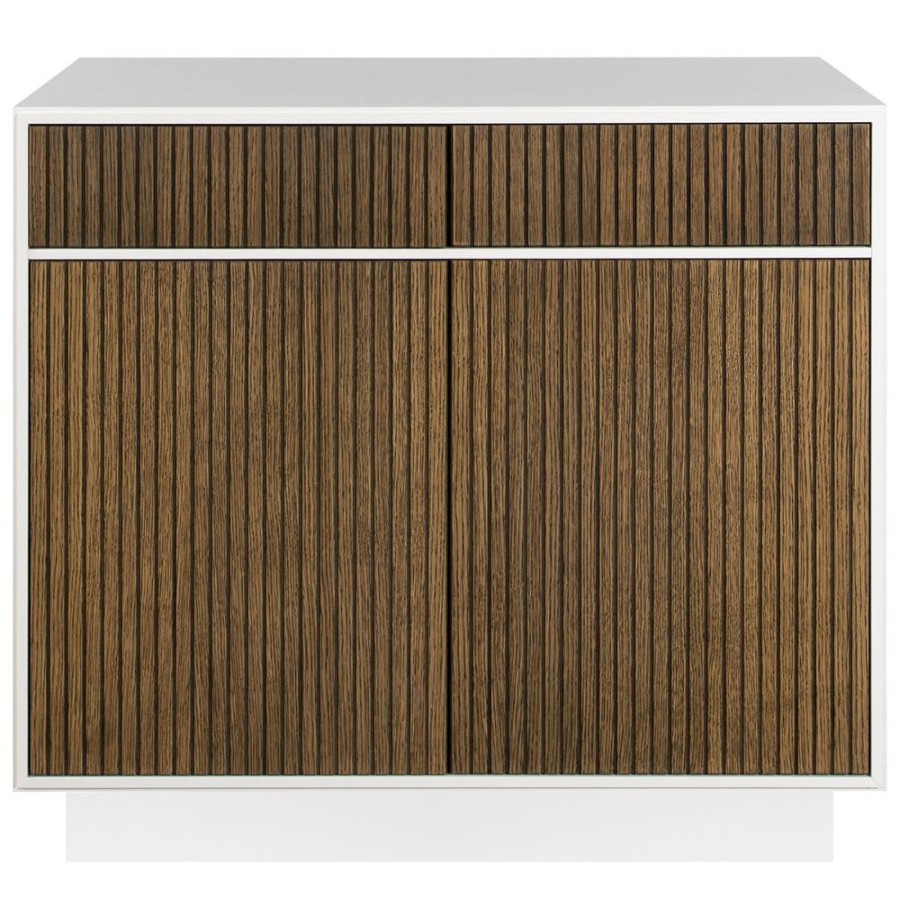 Mobler Englesson Sideboards | Line Burned Walnut Hog Skank Med 2 Lador, Vit