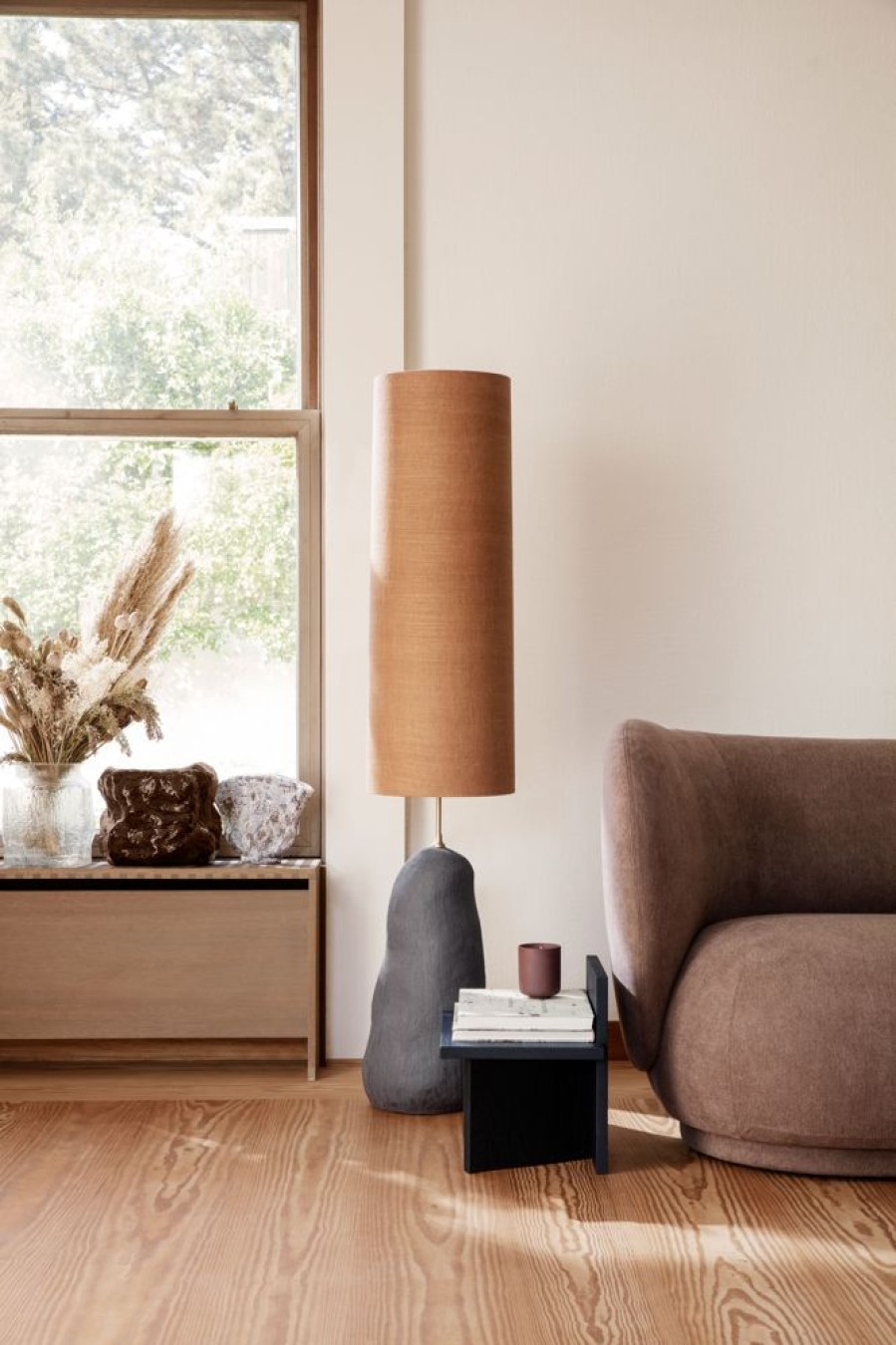 Belysning Ferm Living Lampskarmar | Eclipse Long Lampskarm O30X80 Cm, Curry