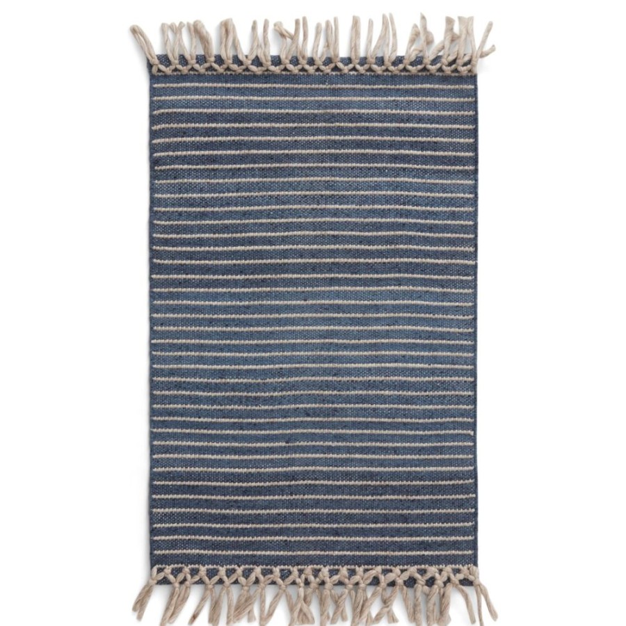 Mattor Formgatan Plastmattor | Bold Fringe Matta 60X90 Cm, Dusty Blue