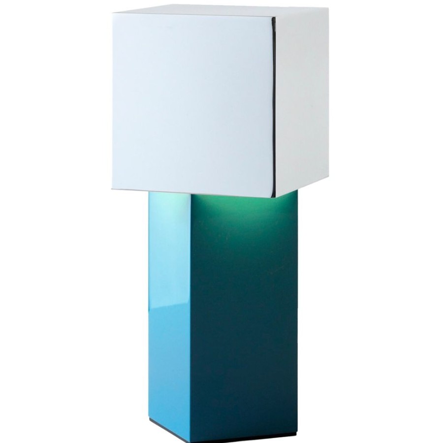 Belysning &Tradition Bordslampor | Pivot Atd7 Portabel Bordslampa, Bla/Silver