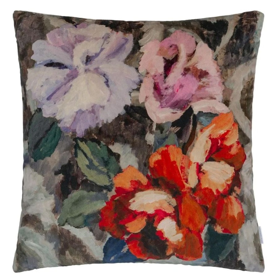 Textil Designers Guild Prydnadskuddar & Kuddfodral | Tapestry Flower Kudde 55X55 Cm, Damson