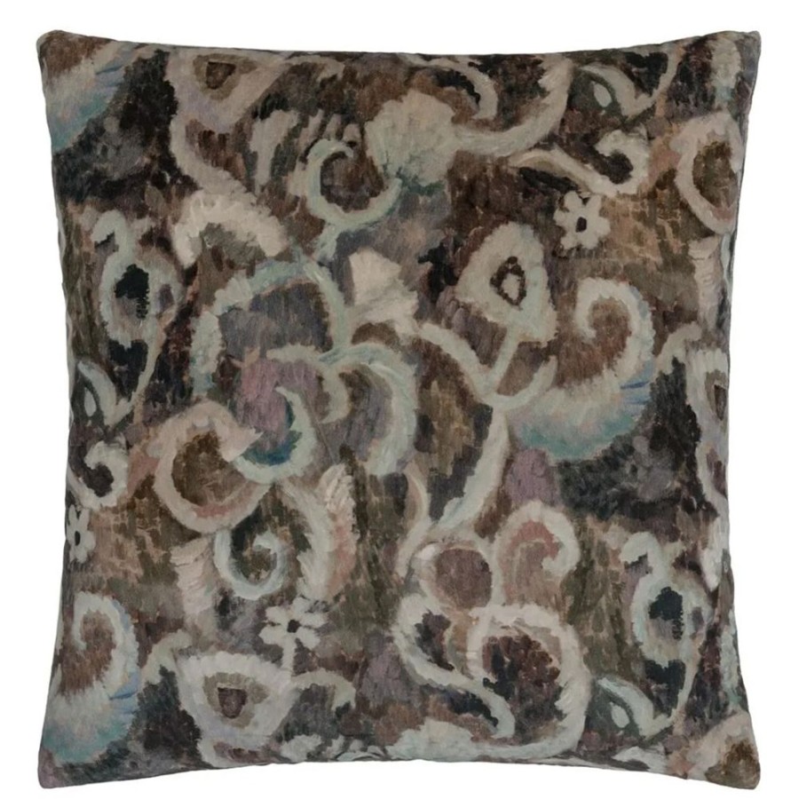 Textil Designers Guild Prydnadskuddar & Kuddfodral | Tapestry Flower Kudde 55X55 Cm, Damson