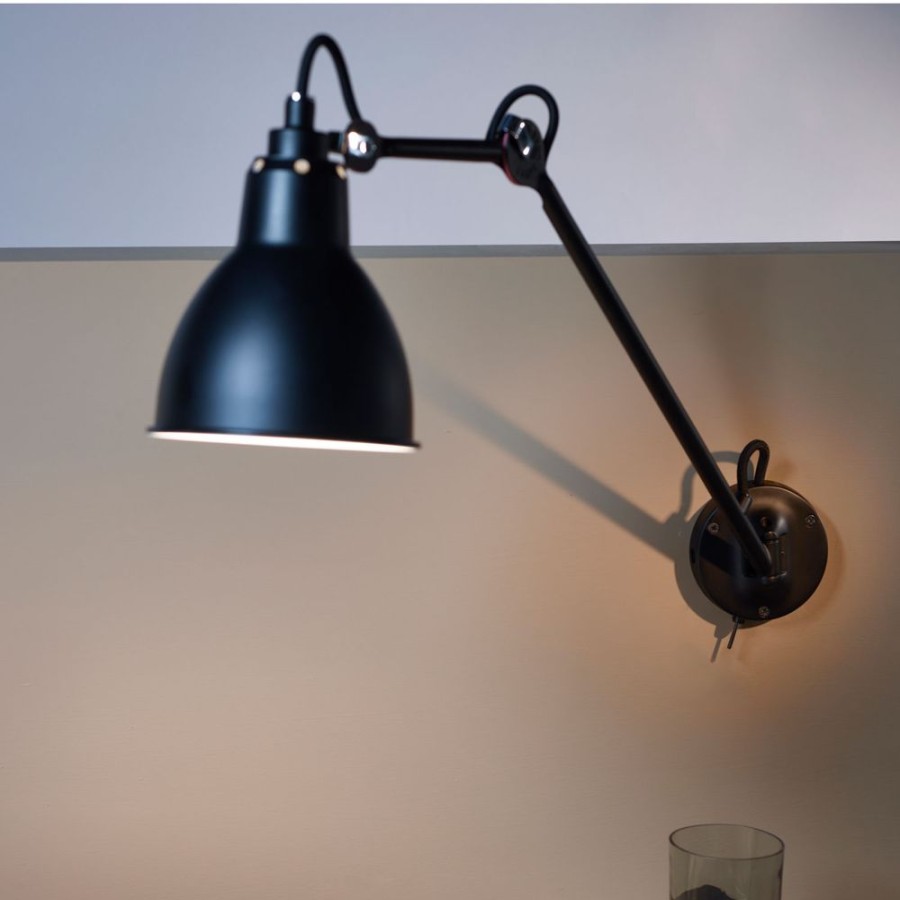 Belysning DCWéditions Vagglampor | Lampe Gras N°122 Sw Vagglampa, Svart