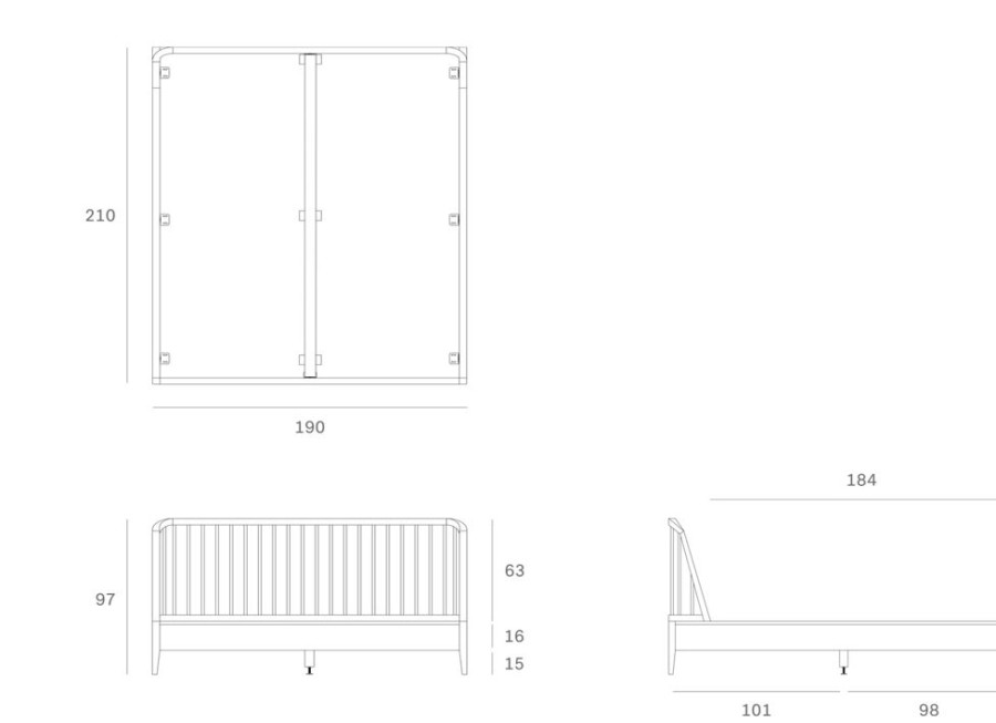 Mobler Ethnicraft Sangar | Spindle Sangstomme Ek, 180X200Cm