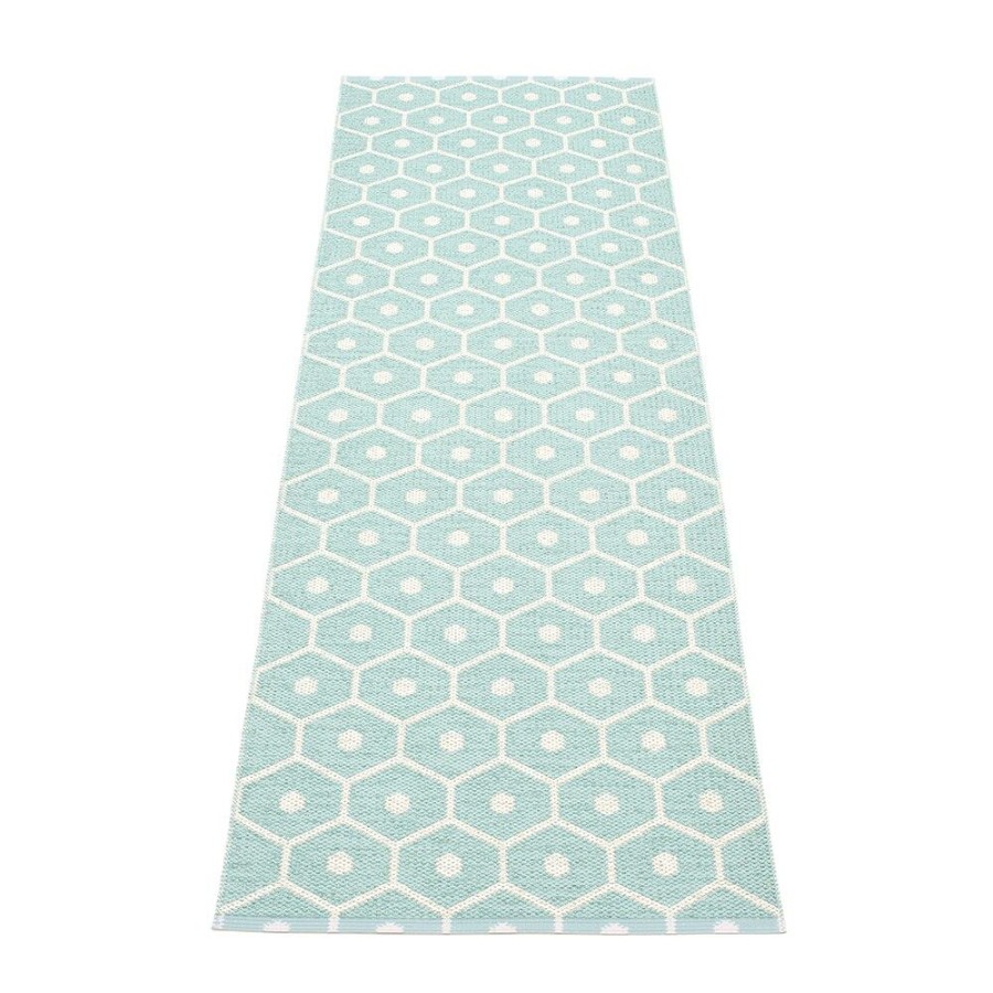 Mattor Pappelina Plastmattor | Honey Matta 70X225 Cm, Pale Turquoise/Vanilla