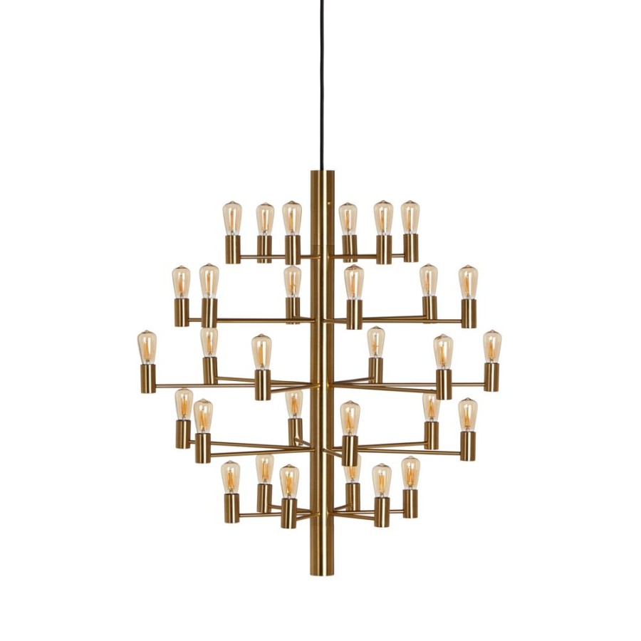 Belysning Herstal Ljuskronor & Takkronor | Manola 30 Ljuskrona Dimbar Led, Satin Brass