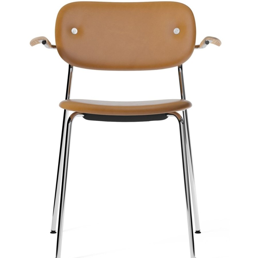 Mobler Audo Copenhagen Matstolar | Co Stol Kromade Ben, Sits + Rygg Dakar 0250 / Arm Naturlig Ek