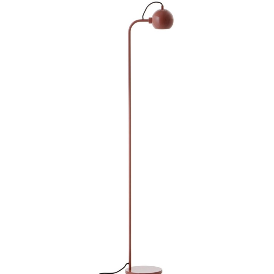 Belysning Frandsen Golvlampor | Ball Single Golvlampa, Glossy Rod