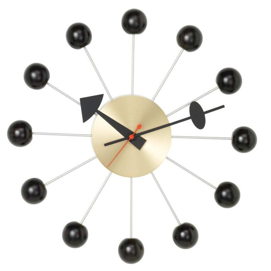 Inredning Vitra Vaggklockor | Ball Clock Vaggklocka, Svart/Massing