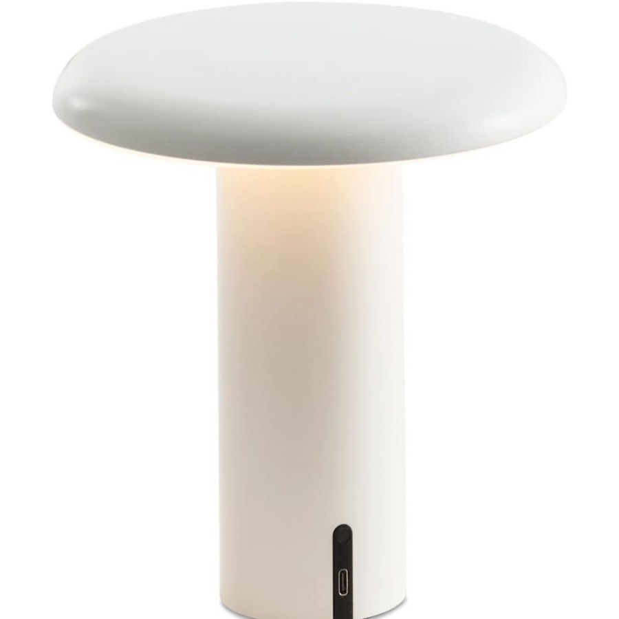 Belysning Artemide Bordslampor | Takku Bordslampa Portabel, Varnished White