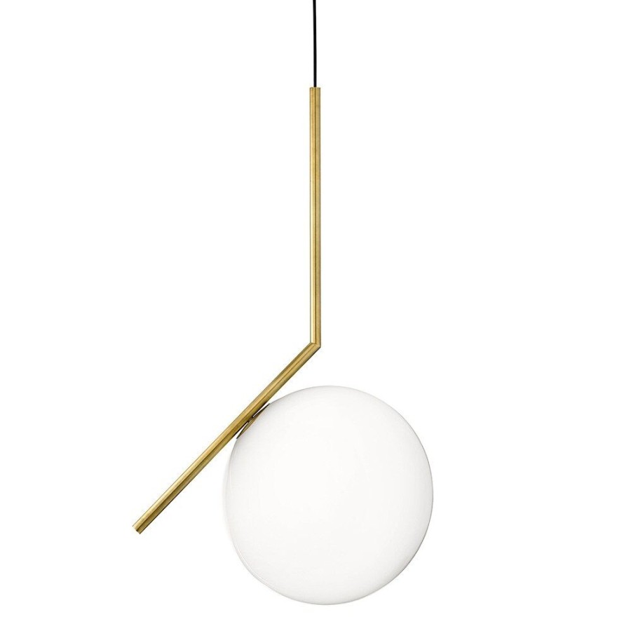 Belysning Flos Taklampor | Ic Lights S2 Pendel, Brushed Brass