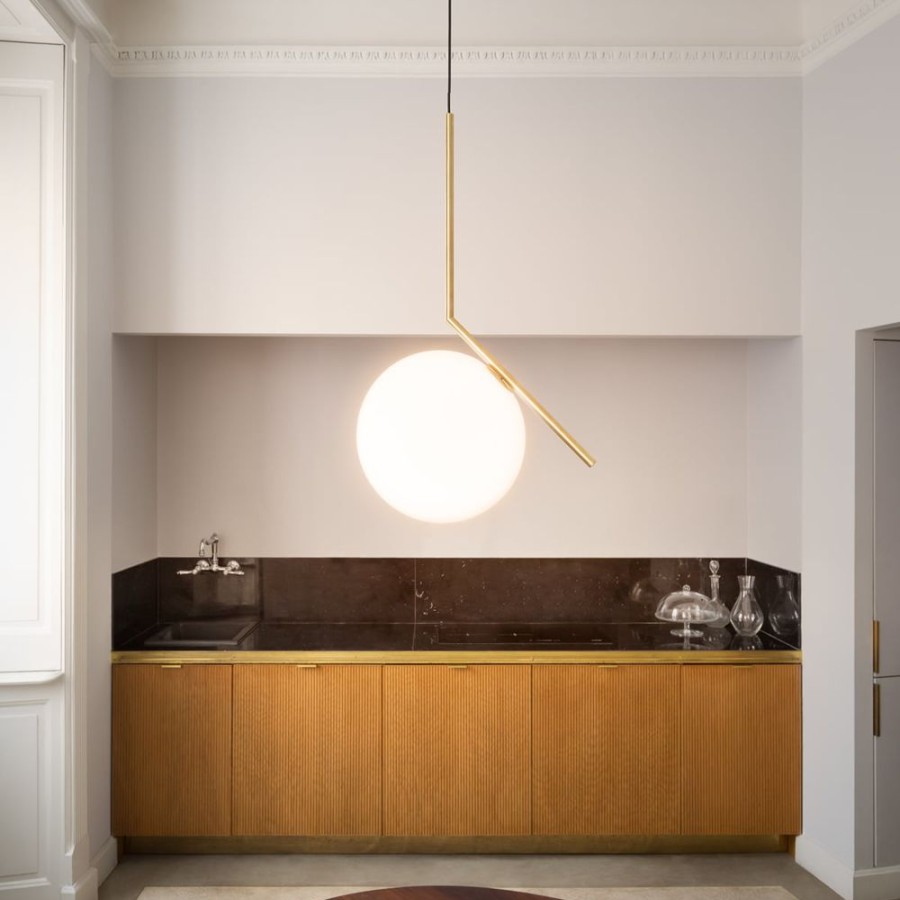 Belysning Flos Taklampor | Ic Lights S2 Pendel, Brushed Brass