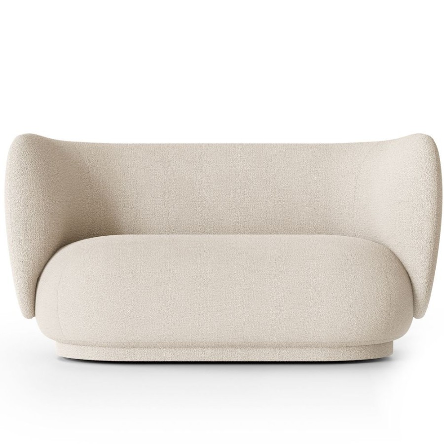 Mobler Ferm Living 2-Sitssoffor | Rico Bucle 2-Sitssoffa, Off-White